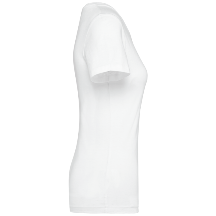 T-shirt femme coton Supima col V manches courtes