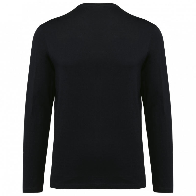 T-shirt coton Supima col V manches longues homme