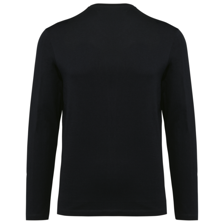 T-shirt coton Supima col V manches longues homme