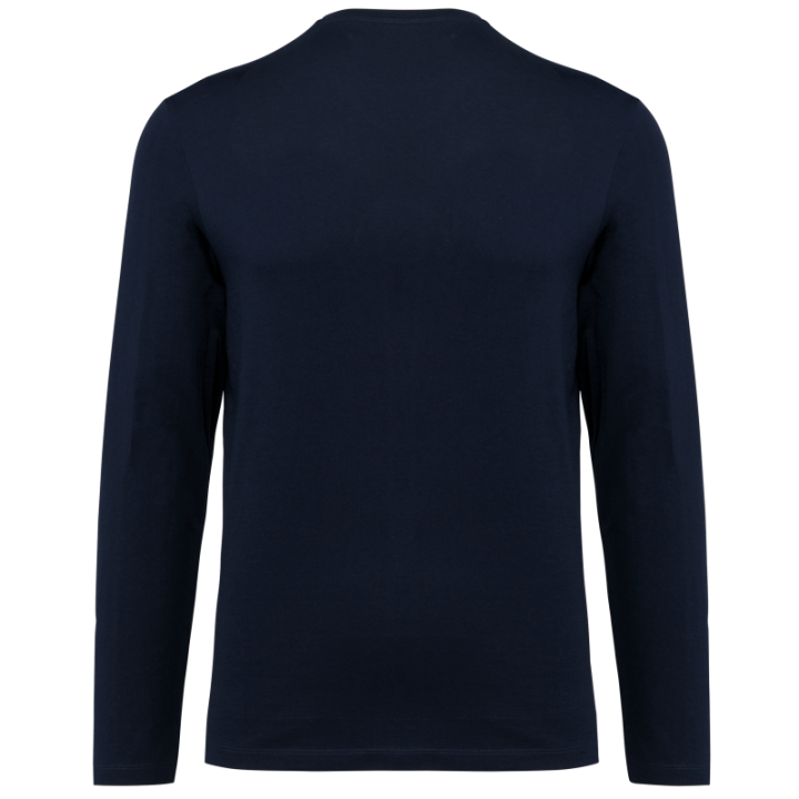 T-shirt coton Supima col V manches longues homme