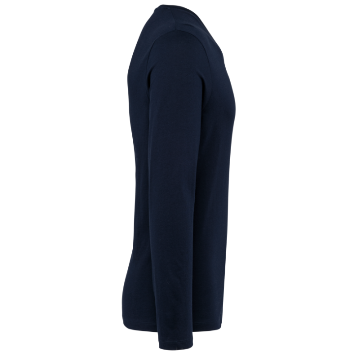 T-shirt coton Supima col V manches longues homme