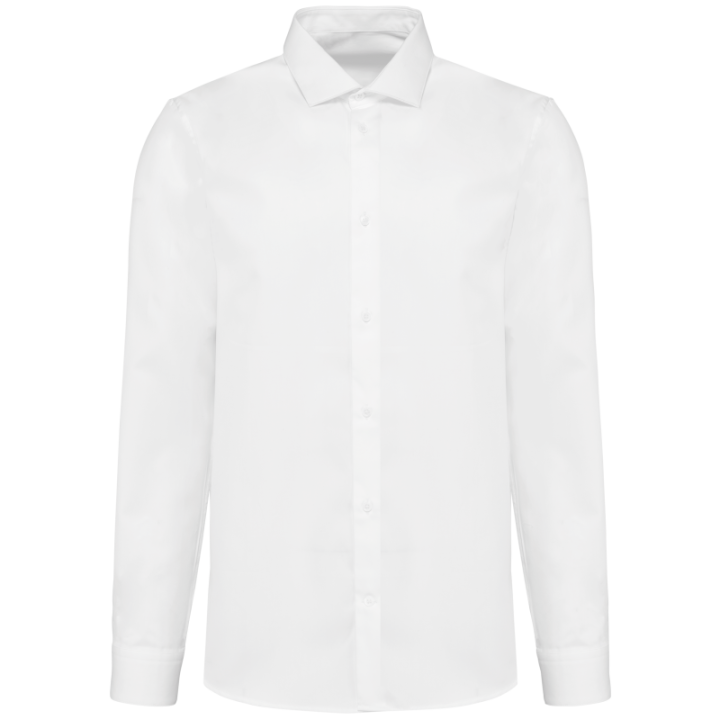 Chemise popeline manches longues homme
