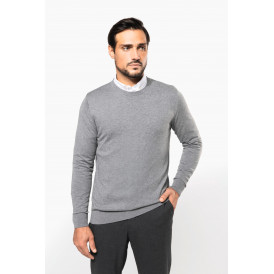 Pull homme en coton Supima, col rond, tissu doux et robuste