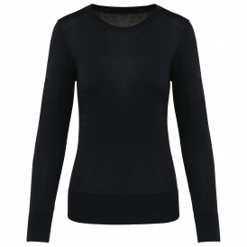 Pull femme en coton Supima, col rond, coupe élégante (2)