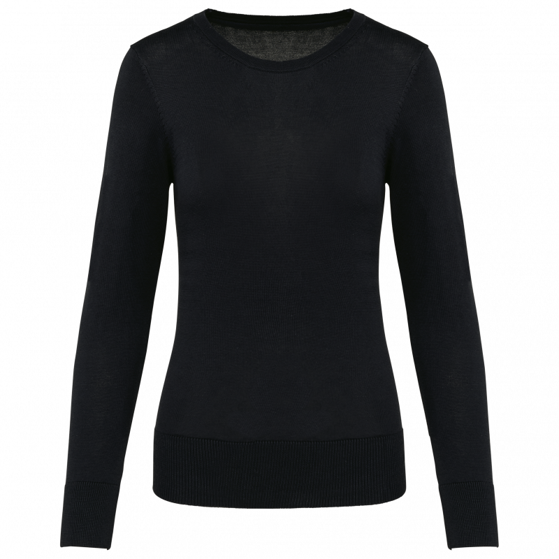 Pull femme en coton Supima, col rond, coupe élégante Pull femme en coton Supima, col rond, coupe élégante