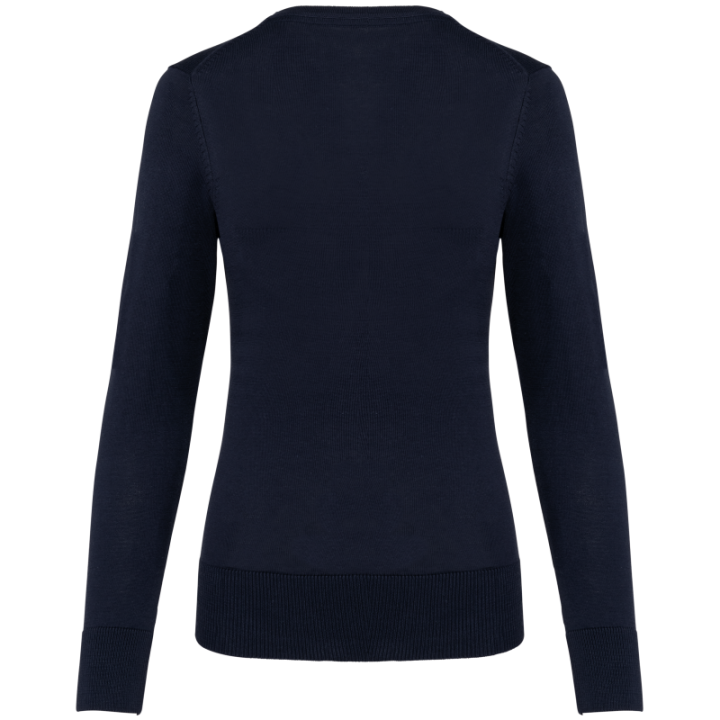 Pull femme en coton Supima, col rond, coupe élégante