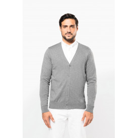 Cardigan homme en coton Supima, coupe droite chic et épuré
