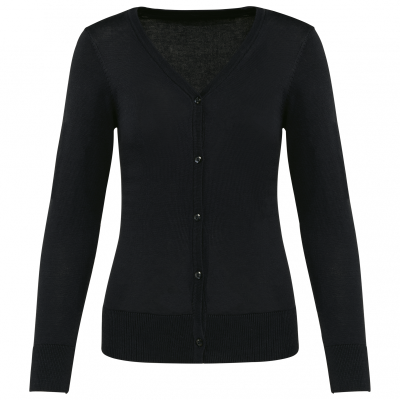 Cardigan femme en coton Supima, coupe droite, style chic