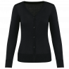 Cardigan femme en coton Supima, coupe droite, style chic
