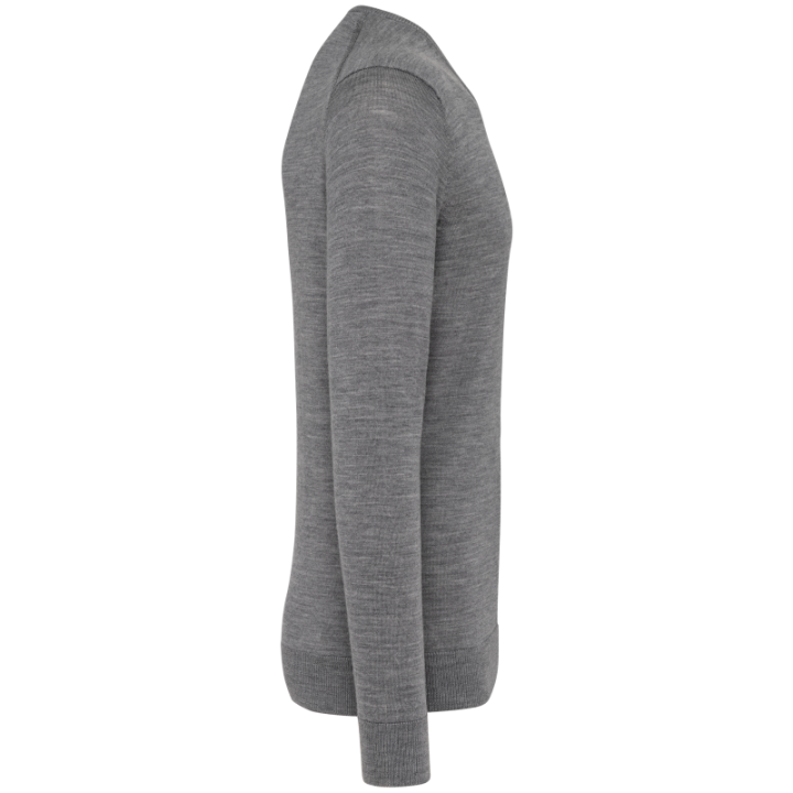 Pull en laine mérinos homme col v
