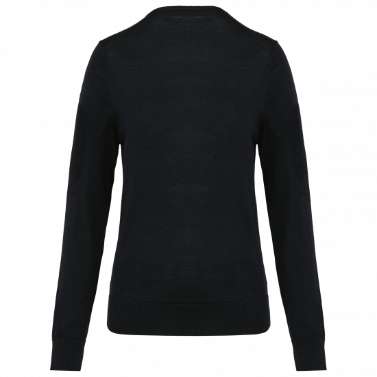 Pull mérinos col v femme