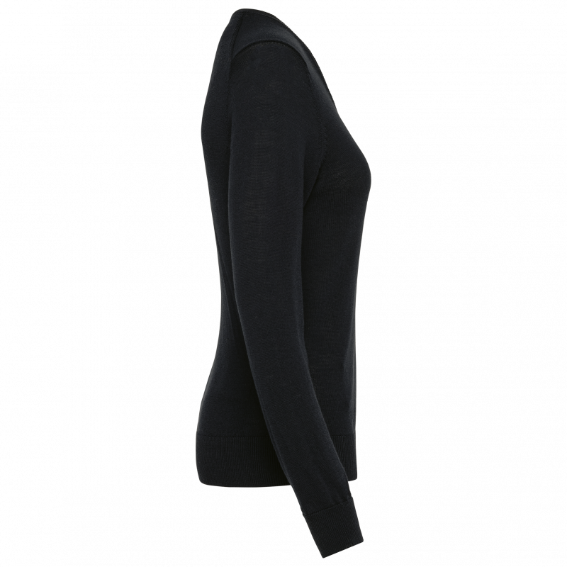 Pull mérinos col v femme