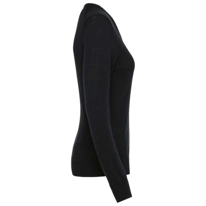 Pull mérinos col v femme