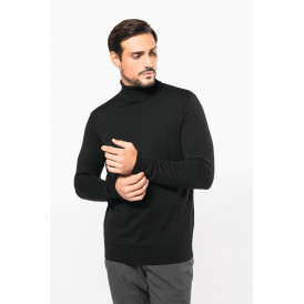 Pull en laine mérinos homme col roulé