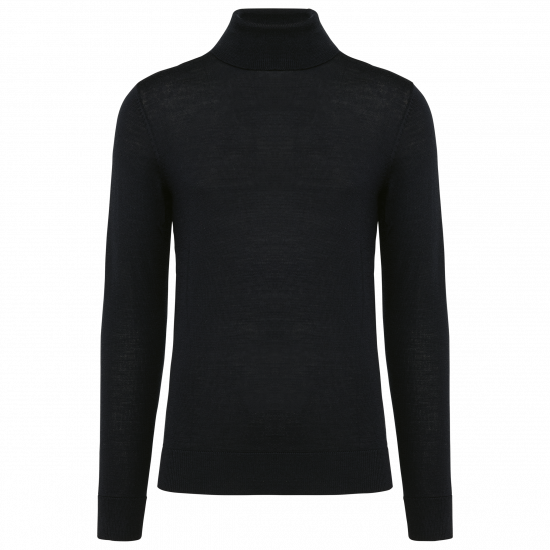 Pull en laine mérinos homme col roulé