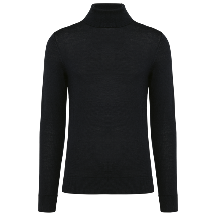 Pull en laine mérinos homme col roulé