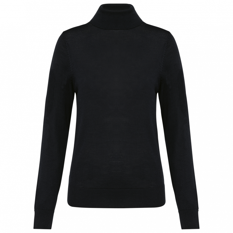 Pull en laine femme mérinos col roulé