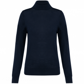 Pull en laine femme mérinos col roulé