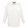 Chemise pilote à épaulettes manches longues