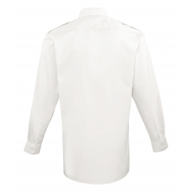 Chemise pilote à épaulettes manches longues (2)