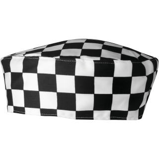 Calot rond de cuisinier élastiqué à l'arrière