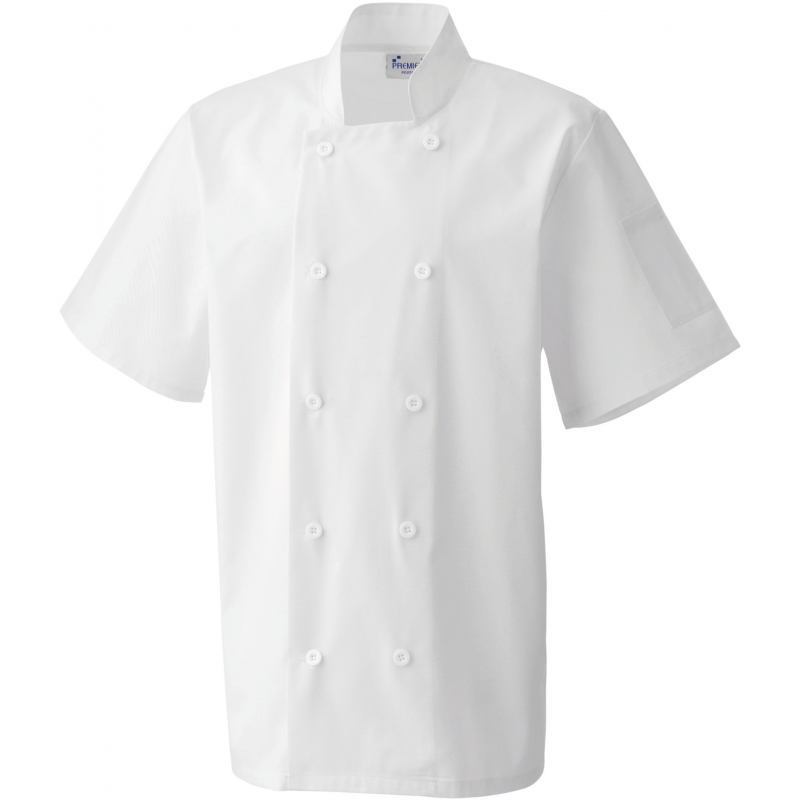 Veste mixte de cuisinier m.courtes premier