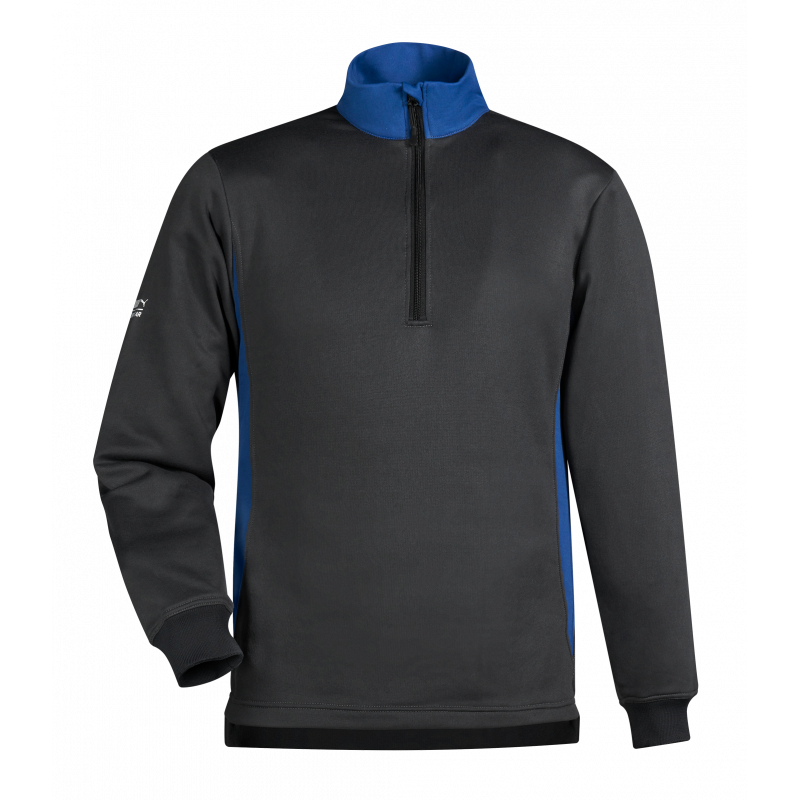 Sweat-shirt unisexe col zippé