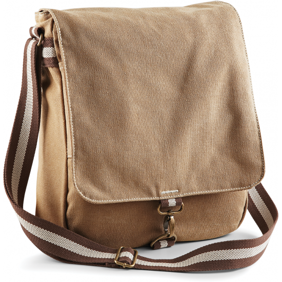 Sac messager  désert  en toile quadra