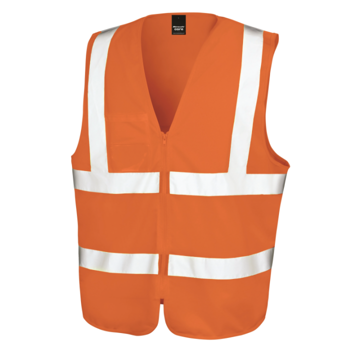 Gilet haute visibilité zippé