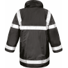 Parka sécurité matelassée avec bandes rétroréfléchissantes