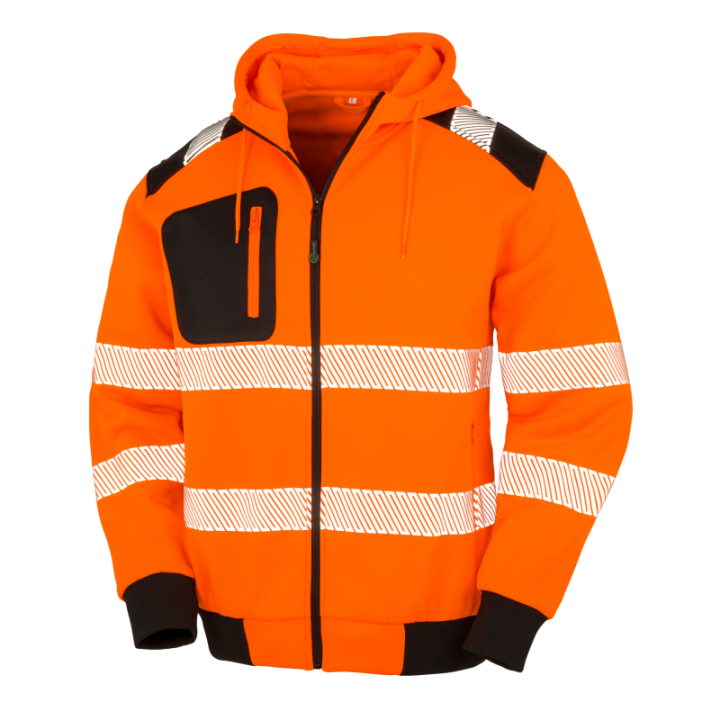 Sweat-shirt à capuche haute visibilité