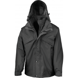 Veste 3 en 1 imperméable doublée en polaire zip et clip RESULT (2)