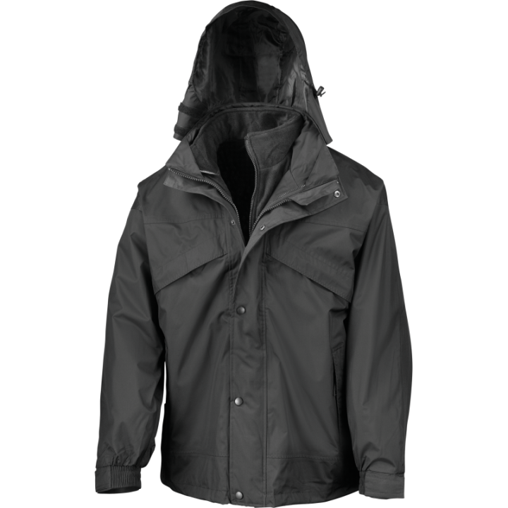 Veste 3 en 1 imperméable doublée en polaire zip et clip RESULT