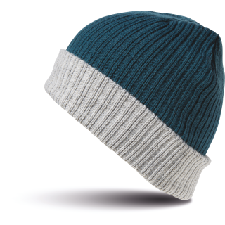 Bonnet gros tricot doublé avec ourlet dépliable – 100% acrylique