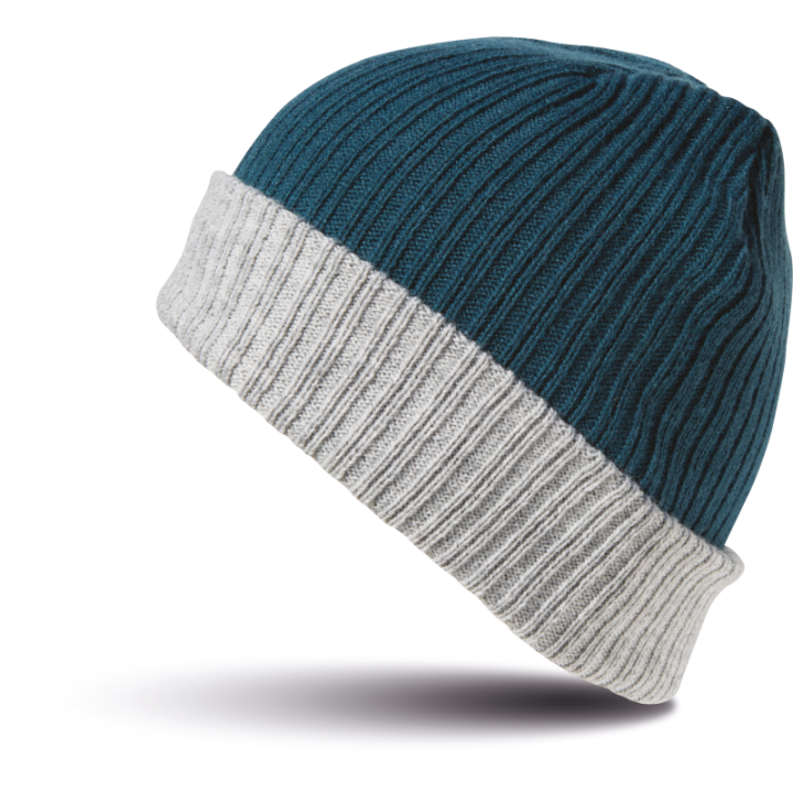 Bonnet gros tricot doublé avec ourlet dépliable – 100% acrylique
