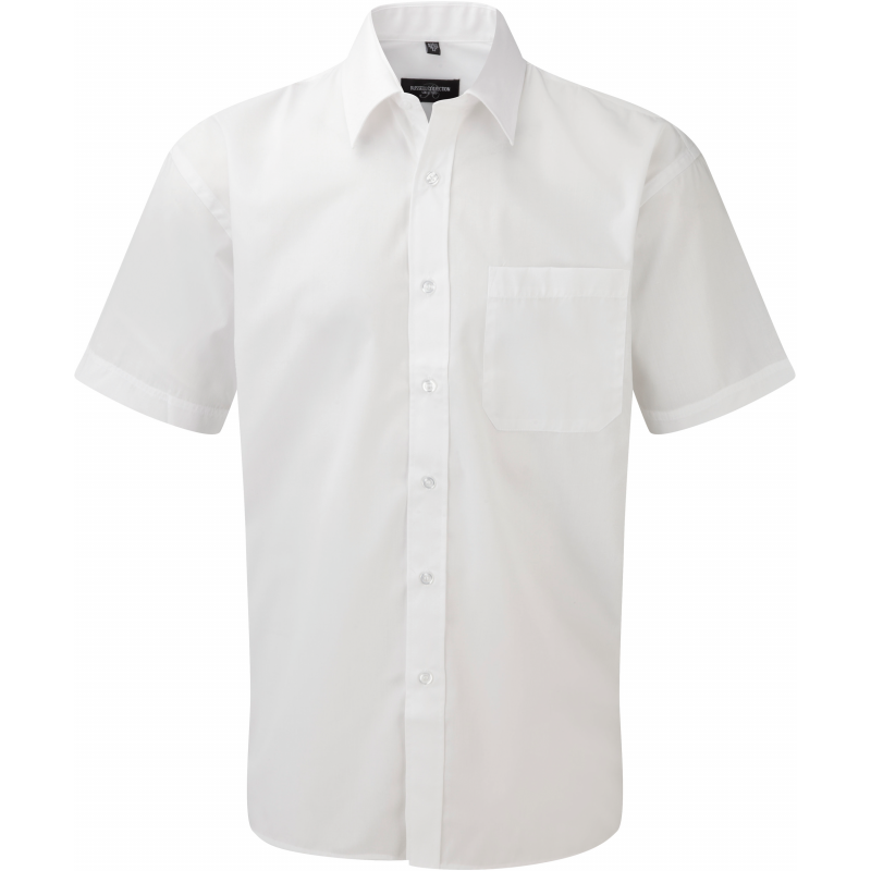 Chemisette homme en popeline en polyester et coton