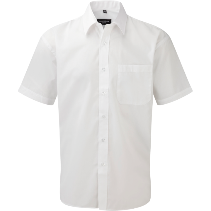 Chemisette homme en popeline en polyester et coton