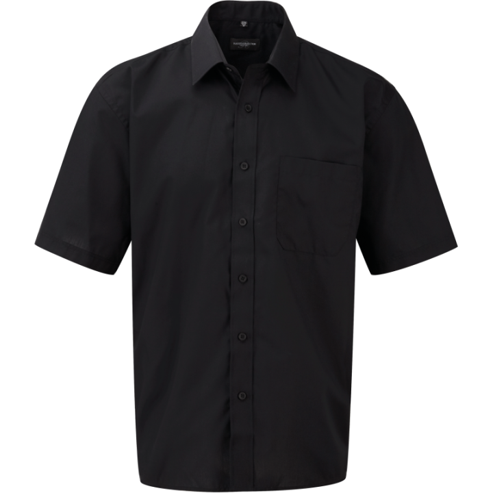 Chemisette homme en popeline en polyester et coton