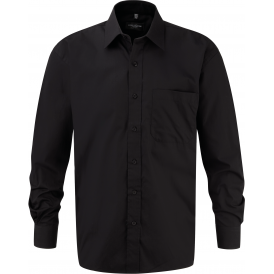 Chemise popeline coton pointes de col à baleines renforcées (2)