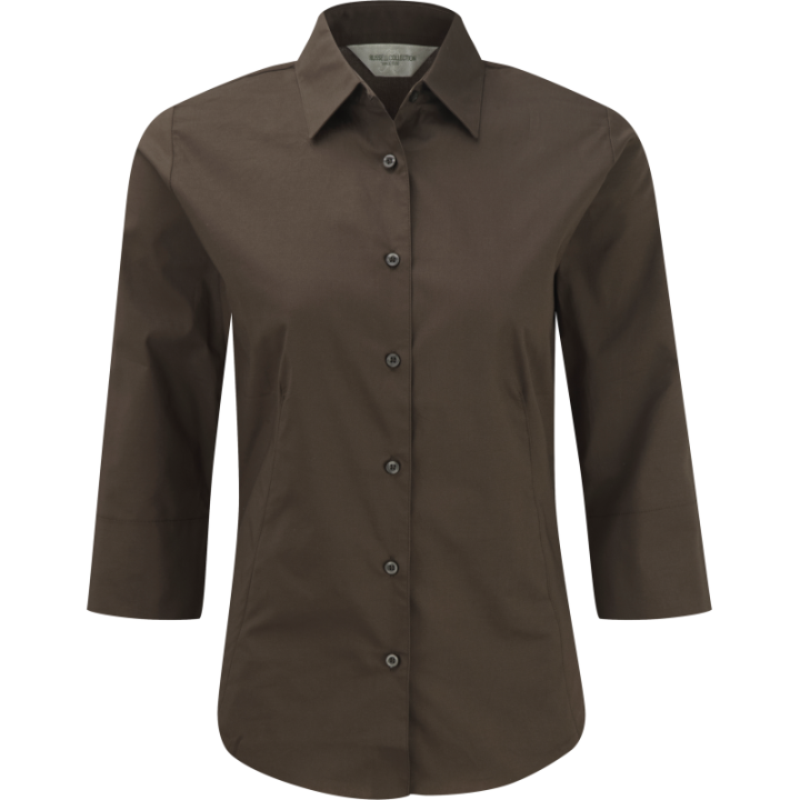 Chemise femme ajustée manches trois quart