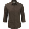 Chemise femme ajustée manches trois quart