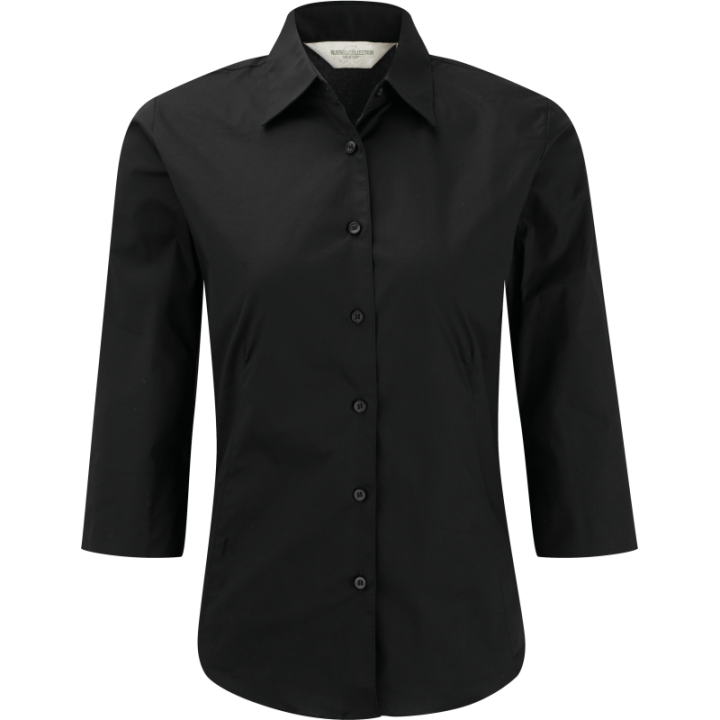 Chemise femme ajustée manches trois quart