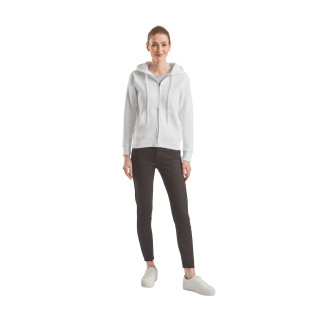 Sweat-shirt femme capuche zippé