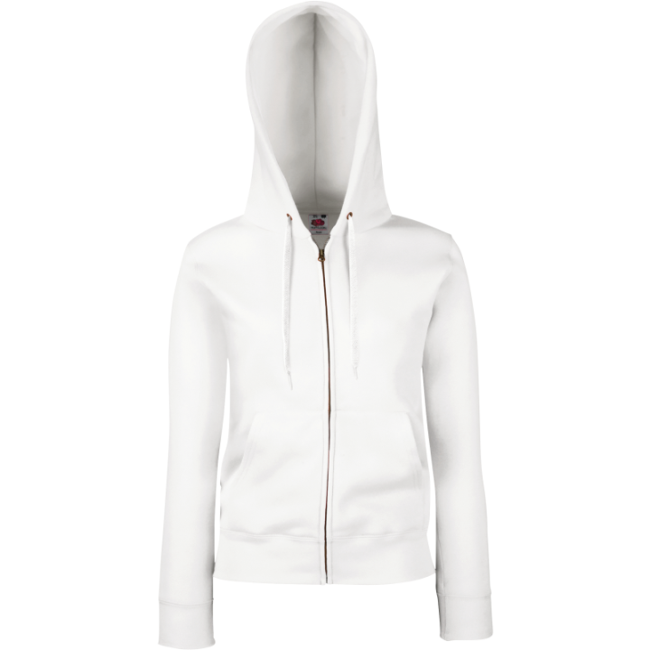 Sweat-shirt femme capuche zippé