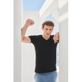 Tshirt homme extensible col V Skinni Fit