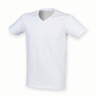 Tshirt homme extensible col V Skinni Fit