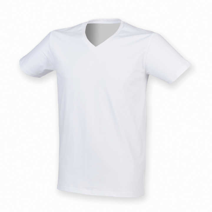 Tshirt homme extensible col V Skinni Fit