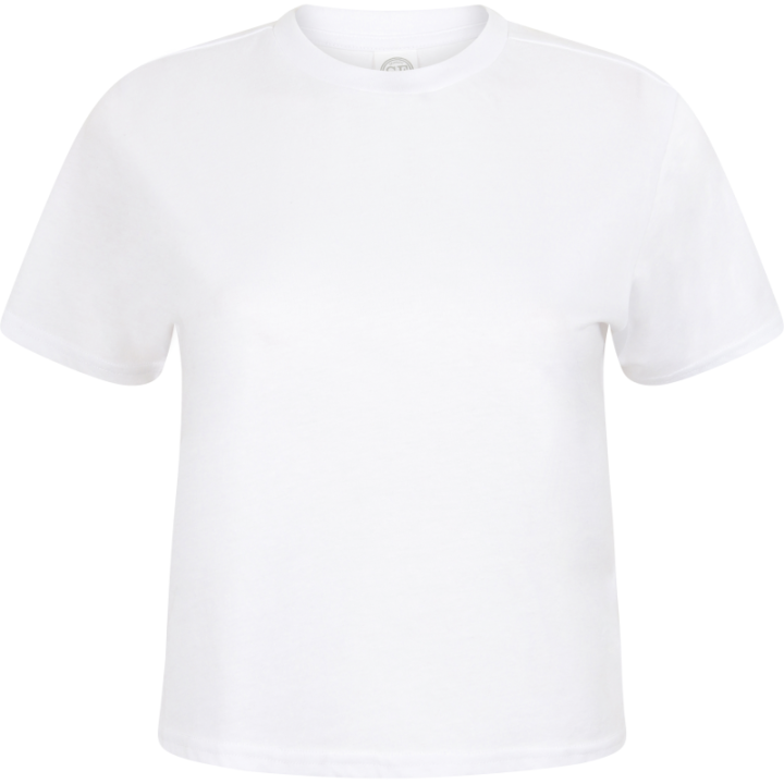 T-shirt court coupe carrée femme