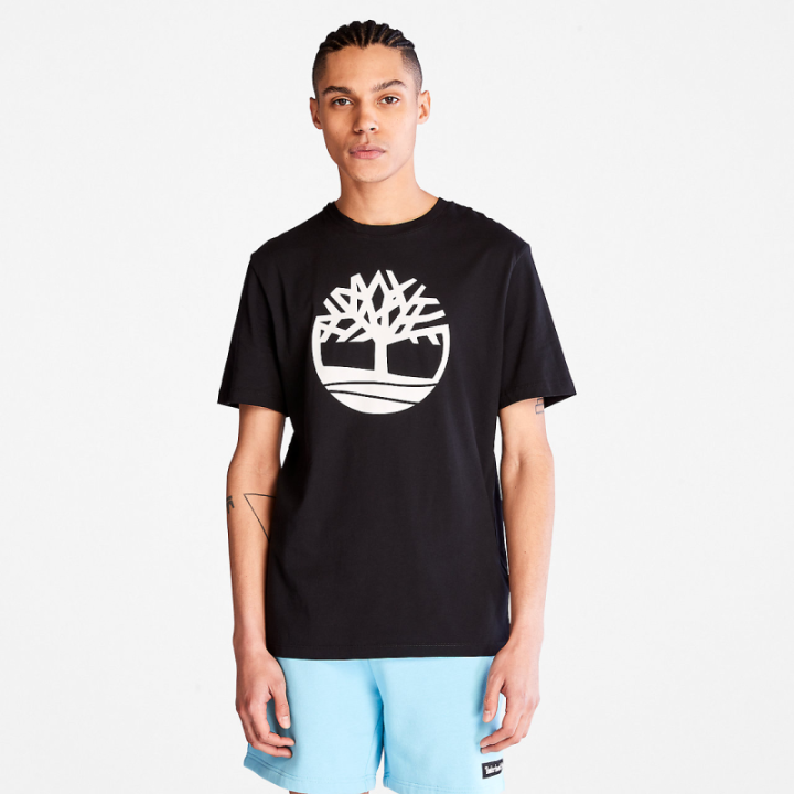 T-shirt logo Timberland poitrine coton biologique