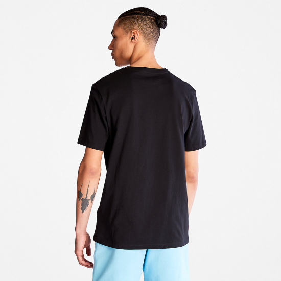 T-shirt logo Timberland poitrine coton biologique